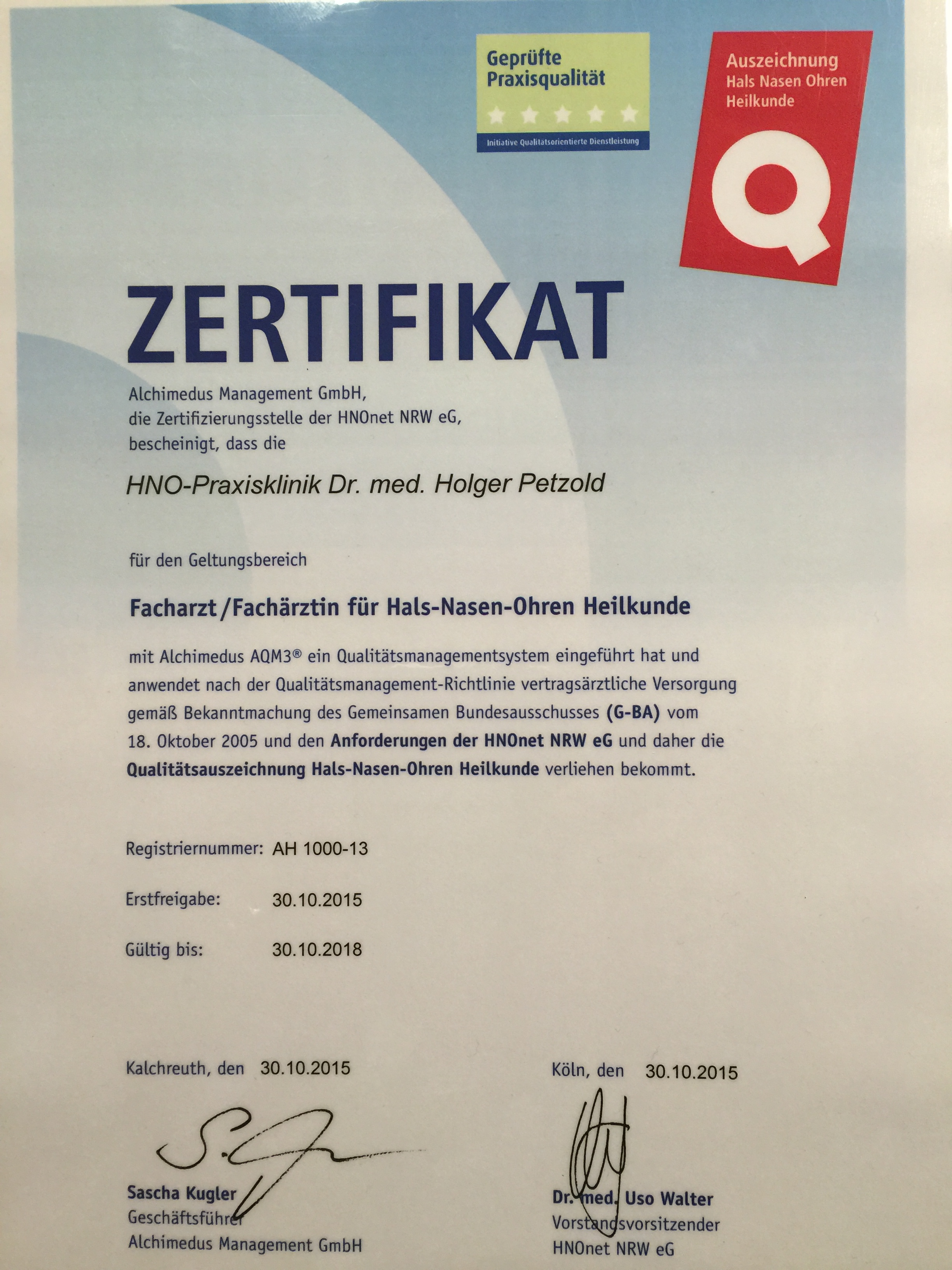 QM-Zertifikat AQM3