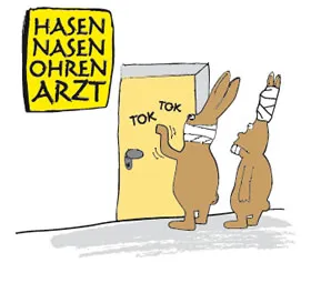 Hasen Nasen Ohrenarzt Tok Tok