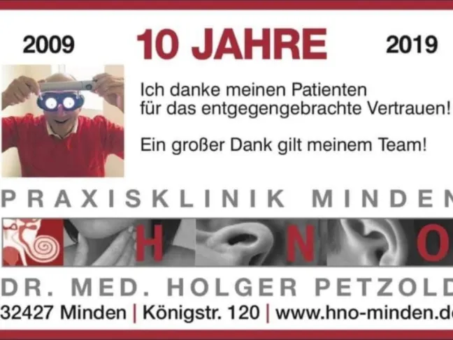 10 Jahre HNO Praxisklinik Minden